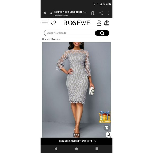 Rosewe | Dresses | Textured Grey 34 Sleeves Evening Dress Size Large | Poshmark Rosewe | Dresses | Textured Grey 34 Sleeves Evening Dress Size Large | Poshmark